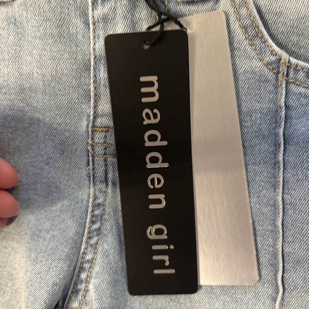 Madden Girl Mid Rise Boot Cut Jeans Light Wash Juniors Size 3 - Picture 10 of 16